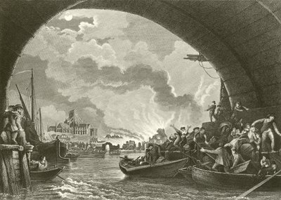 ロンドンの大火 作： Philippe Jacques de Loutherbourg