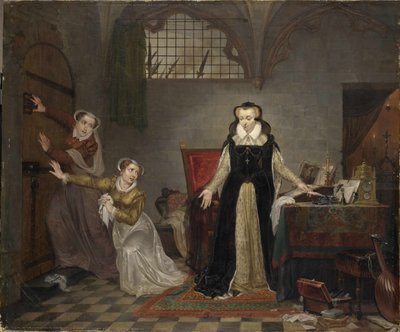 1819年以前のスコットランド女王メアリー・スチュアートの最期。 作： Philippe Jacques van Brée