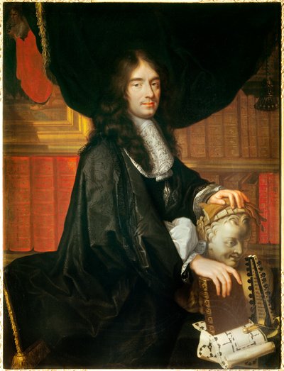 Charles Perrault (1628-1703) の肖像 フランスの作家 Philippe Lallemant (1636-1716) による絵画 1672 Sun. 1,3x1メートル。 作： Philippe Lallemant