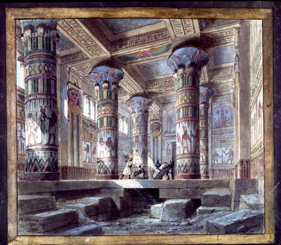 ジュゼッペヴェルディによるオペラアイーダのフィリップシャペロンの舞台美術 作： Philippe Marie Chaperon