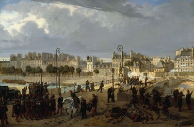 大司教橋の暴動 1849年（油彩・カンヴァス） 作： Philippe Marie Chaperon