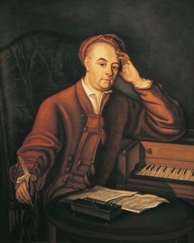 ドイツ、ザクセン・アンハルト州、ハレ、ドイツの作曲家Georg Friedrich Handel (1685 - 1759)のポートレート 作： Philippe Mercier