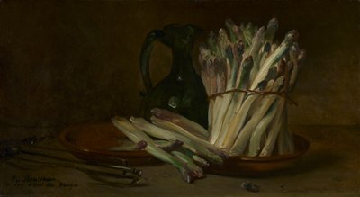 アスパラガスのある静物c。 1880 作： Philippe Rousseau