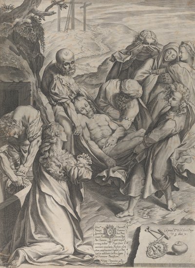 埋葬、1589年。 作： Philippe Thomassin