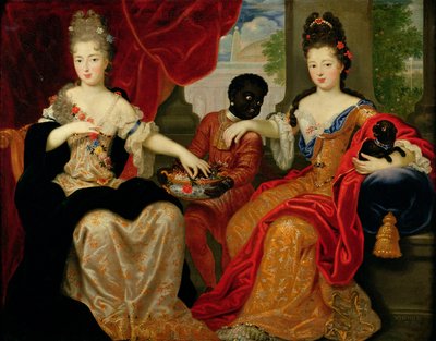 フランソワーズ・マリー・ド・ブルボン（1677-1749）とルイーズ・フランソワーズ・ド・ブルボン（1673-1743）の肖像 作： Philippe Vignon