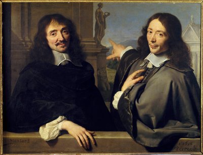 二人の男の肖像。フランソワ・マンサール(1598-1666)とクロード・ペロー(1613-1688) 作： Philippe de (attr. to) Champaigne