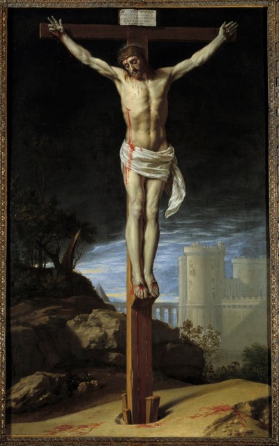 十字架上のキリスト像 フィリップ・シャンパーニュ(1602-1674)作 (ec.flam.) 17世紀 カンザス・シティネルソンギャラリー 作： Philippe de Champaigne