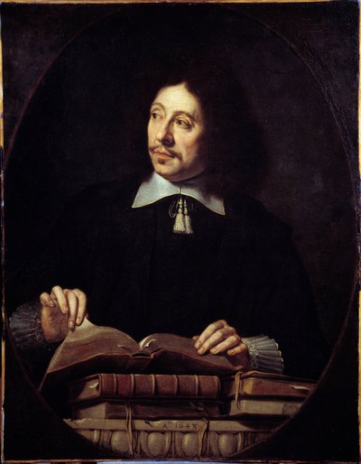 男性の肖像。Philippe de Champaigne (1602-1674) ec.による絵画。フラム。 作： Philippe de Champaigne
