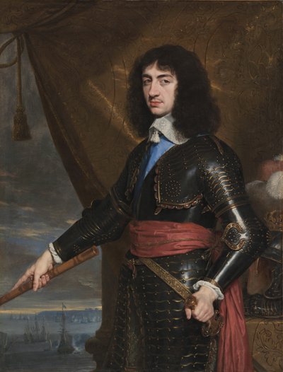 イギリスのチャールズ2世の肖像、1653年 作： Philippe de Champaigne
