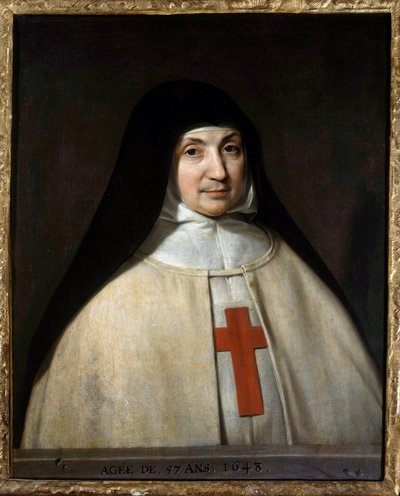 母アンジェリーク・アルノーの肖像 作： Philippe de Champaigne