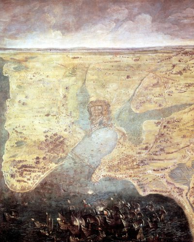1627年8月10日から1628年10月28日までのロシェル号からの座り込み（ヴェルサイユ宮殿美術館 作： Philippe de Champaigne