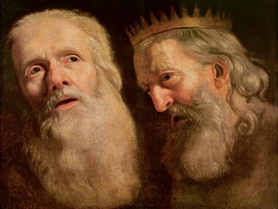 二人の老人の頭の研究、 作： Philippe de Champaigne