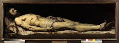 死せるキリストはその覆いの上に置かれる フィリップ・ド・シャンペイン（1602-1674）作 17世紀 日 0,68x1,97 m パリ、ルーヴル美術館 作： Philippe de Champaigne