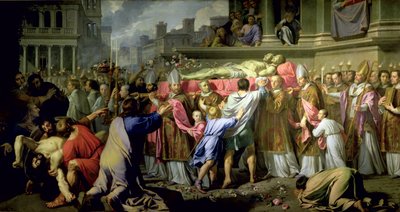 SSのボディの翻訳。 Gervase and Protase to Milan Cathedral、1661 作： Philippe de Champaigne