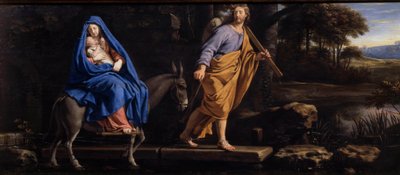 エジプトでの飛行 フィリップ・シャンパーニュ（1602-1674）による絵画 1656年 センリス美術・考古学博物館 作： Philippe de Champaigne