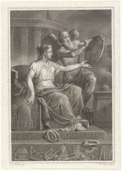 フェリックス・メリティス生誕 50 周年記念の象徴的表現、1827 年 作： Philippus Velijn
