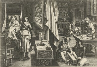 梅毒の薬 新しい発明と発見（シリーズタイトル） Nova Reperta (シリーズタイトル) 作： Philips Galle (attributed to workshop of)
