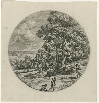 Procris schenkt Cephalus een magische pijl Cephalus en Procris (シリーズタイトル) 作： Philips Galle (attributed to workshop of)