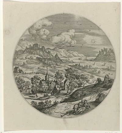 プロクリスはケファロスのアルメンで死んだ Cephalus en Procris (シリーズタイトル) 作： Philips Galle (attributed to workshop of)