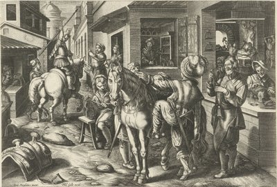 あぶみ 新しい発明と発見（シリーズタイトル） Nova Reperta (シリーズタイトル) 作： Philips Galle (attributed to workshop of)