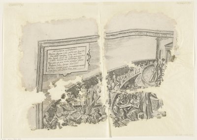 セベスの風景の版画の左上隅 Tabula Cebetis Carta Vitae (オブジェクトのタイトル) 作： Philips Galle