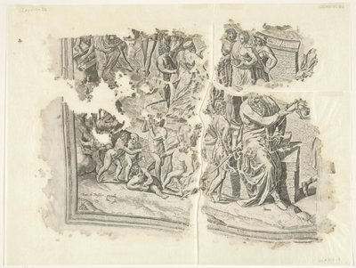 Cebes シーンのプリントの左下隅 Tabula Cebetis Carta Vitae (原題) 作： Philips Galle