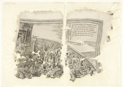 Cebes シーンのプリントの右上隅 Tabula Cebetis Carta Vitae (オブジェクトのタイトル) 作： Philips Galle
