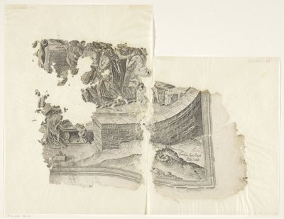Cebes によるシーンのプリントの右下隅 Tabula Cebetis Carta Vitae (原題) 作： Philips Galle