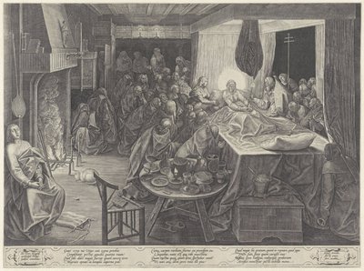 メアリーの死の床 作： Philips Galle
