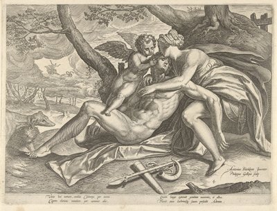 ビーナスはアドニスの死を悼む アドニスの物語（シリーズタイトル） 作： Philips Galle
