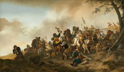 戦闘シーン、c。 16451646。 作： Philips Wouwerman