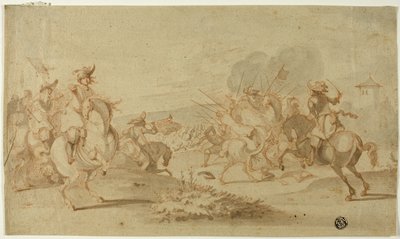 戦闘中の騎兵隊 作： Philips Wouwerman