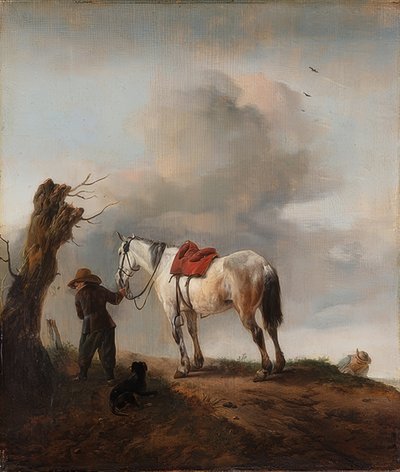 白い馬、カビ。 1646年頃 作： Philips Wouwerman