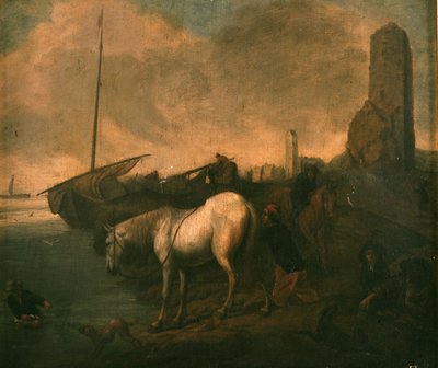 Strandung mit Pferden und Fischern 作： Philips Wouwerman