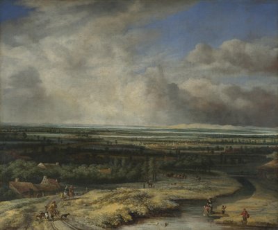 ホーキング・パーティのいる広大な風景 1670年頃 作： Philips de Koninck