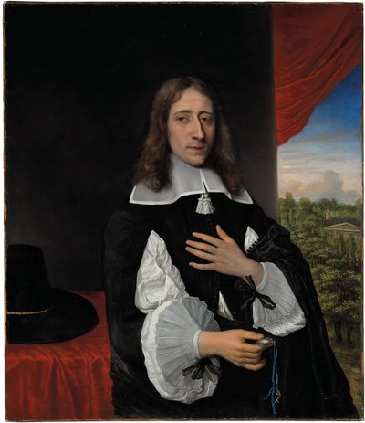 フランシスカスヴァンシューテン教授の肖像、1656 作： Phillips de Koninck