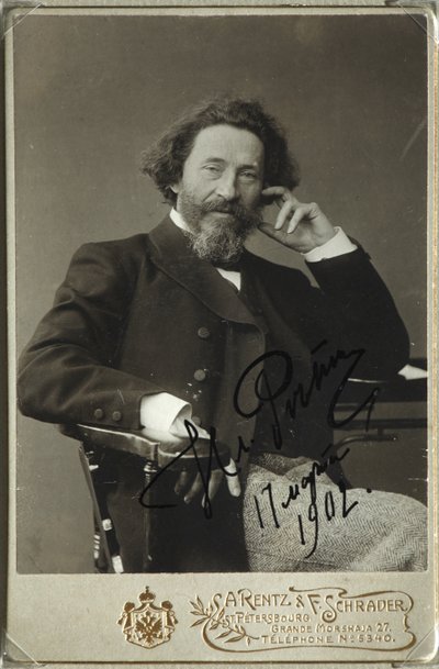 芸術家イリヤ・レーピンの肖像 1844-1930 作： Photo studio H. Rentz and F.