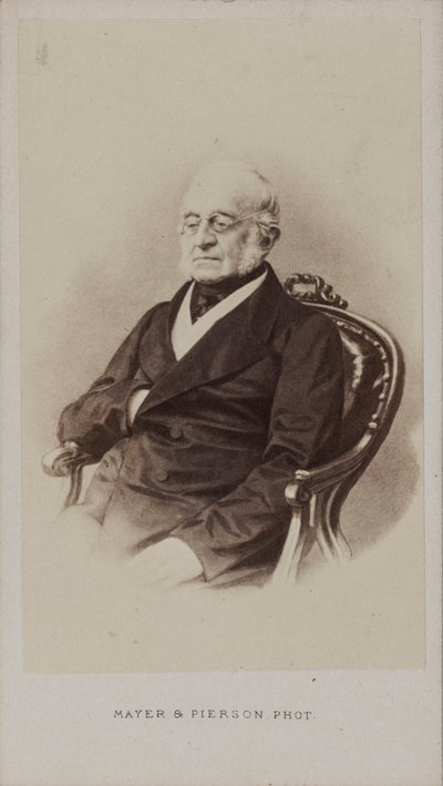 カール・ロバート・ネッセルローデ伯爵の肖像 1780～1862年、1860年頃。 作： Photo studio Mayer and Pierson.