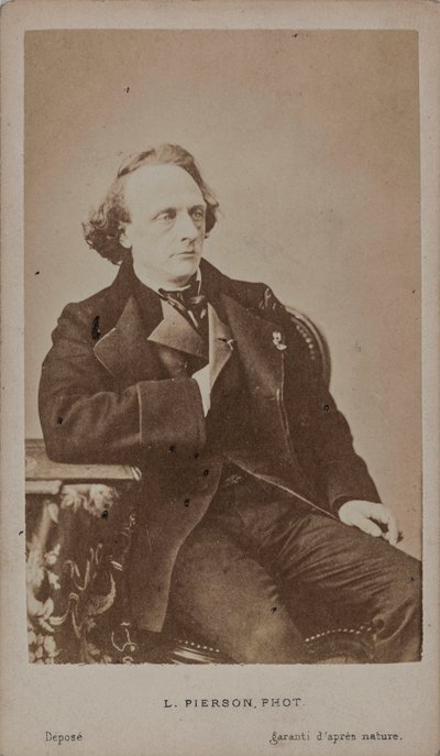 ピアニストで作曲家のヘンリー・リトルフの肖像 1818-1891 . 作： Photo studio Mayer and Pierson.