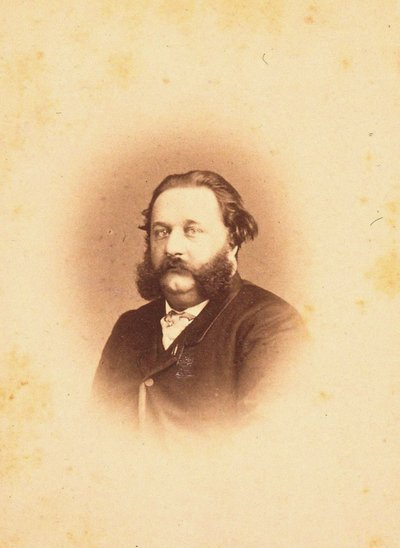 作曲家AlfredJaëll1832-1882、1866の肖像。 作： Photo studio Paetz.
