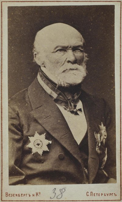 ニコライ・イワノビッチ・ピロゴフの肖像 1810-1881 作： Photo studio Wesenberg