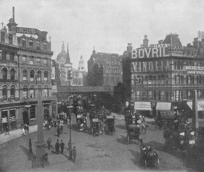 Ludgate Circus and Ludgate Hill、City of London、c1910 1911 作： Photochrom Co Ltd of London