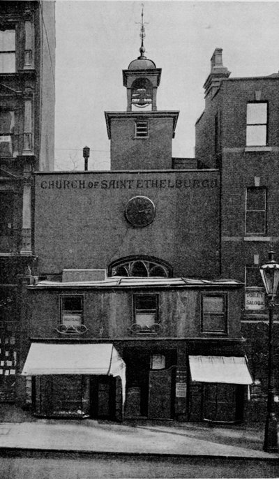 セントエセルブルガス教会、ビショップスゲート、ロンドン市、c1905 1906 作： Photochrom Co Ltd of London