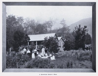 クイーンズランド州の入植者の家（モノクロ写真 作： Photographer Australian