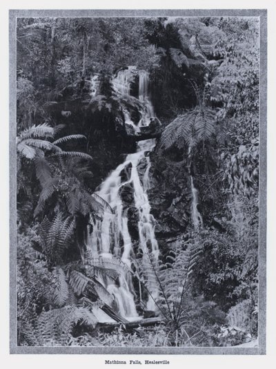 HealesvilleのMathinna Falls（モノクロ写真 作： Photographer Australian