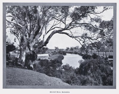 バーンズデールのミッチェル川（モノクロ写真 作： Photographer Australian