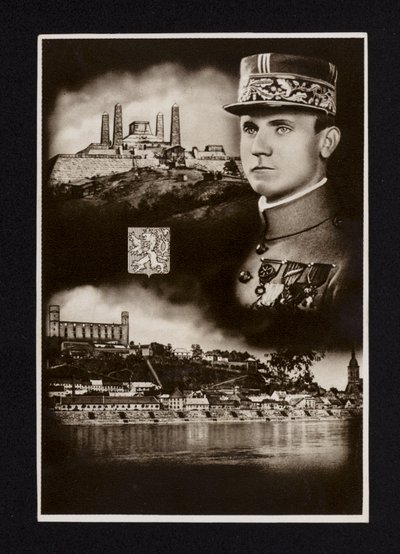 第一次世界大戦でフランス軍の将官やチェコスロバキアの陸軍大臣を務めたスロバキアの軍人、ミラン・ラティスラフ・ステパニック（モノクロ写真 作： Photographer Czech