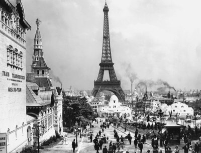 トロカデロ庭園とエッフェル塔、パリ万国博覧会の眺め 作： Photographer French