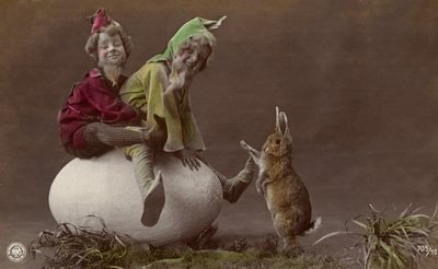 妖精たちのイースターカード（カラー写真 作： Photographer German