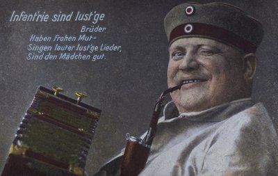 パイプを吸うドイツ軍兵士（カラー写真 作： Photographer German